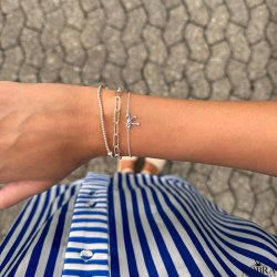 "Kenya" slv armbnd i diamenteret look!