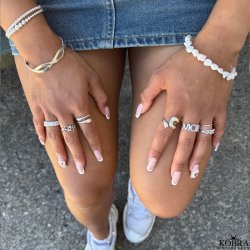 "Lucienna" slv ring med hvide sten