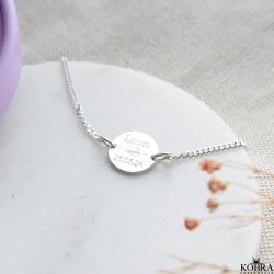 Studenterarmb�nd med panzerk�de i sterling s�lv