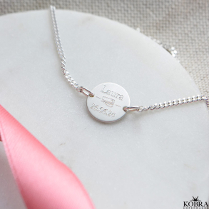 Studenterarmbnd med panzerkde i sterling slv