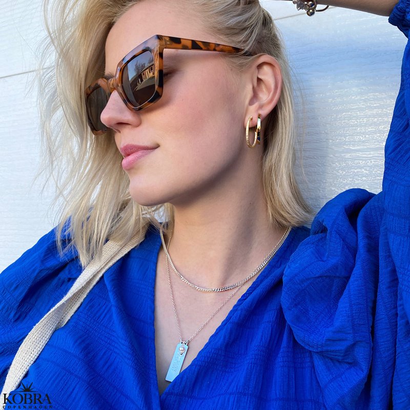 "Clinton" 3mm panzer halskde i sterling slv eller 18 karat forgyldt