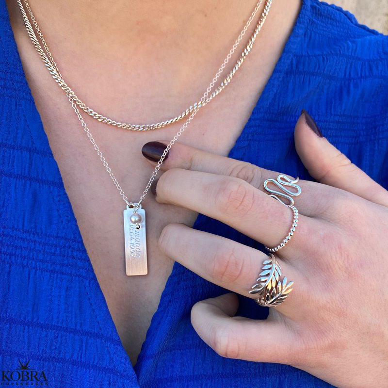 "Flow" snake ring in silver