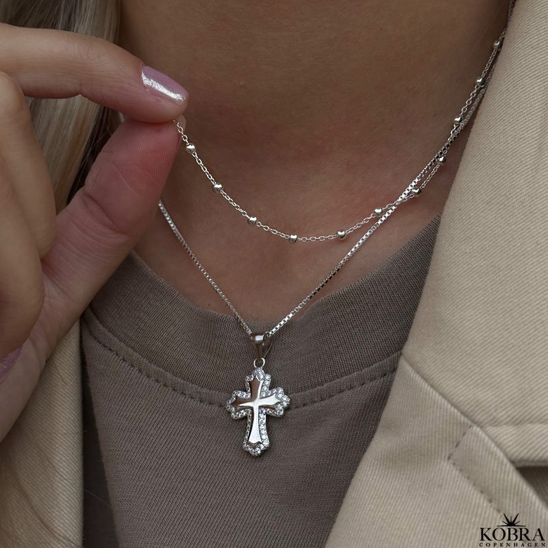 "Ellie" silver necklace / choker with silver balls