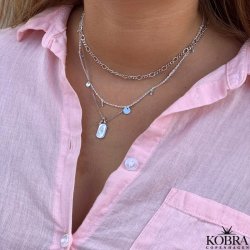 "Twinkle" slv halskde med stjerne og charm