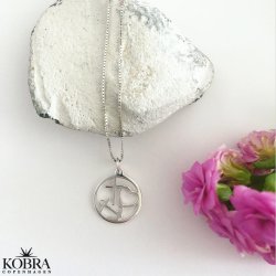 Faith, hope and love, silver necklace