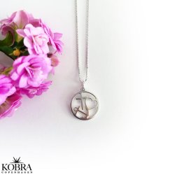 Faith, hope and love, silver necklace