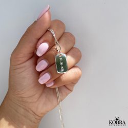 "Heather" Dogtag i slv med gravering