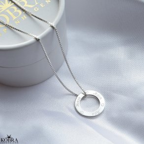 Love Wheel, silver necklace including your engraving