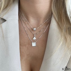 "Hey" slv halskde med personlig gravering