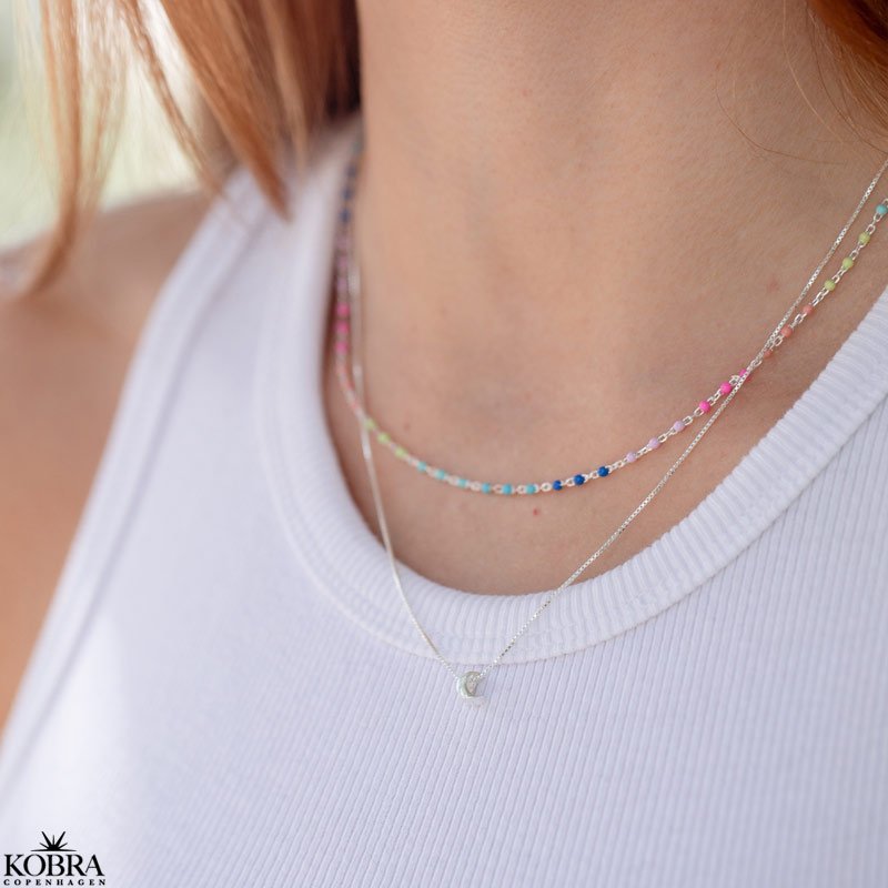 "Callista" enkel slv halskde med mne vedhng