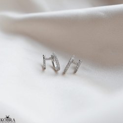 "Taylor" 2i1 reringe, hoops med earcuff