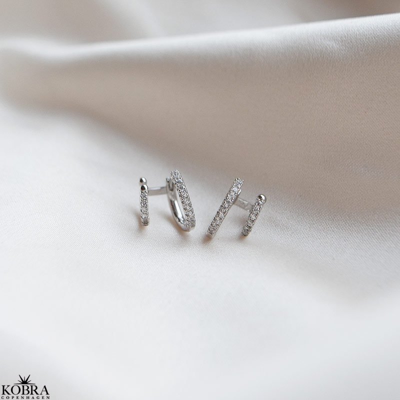 "Taylor" 2i1 reringe, hoops med earcuff