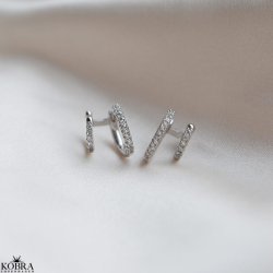 "Taylor" 2i1 reringe, hoops med earcuff