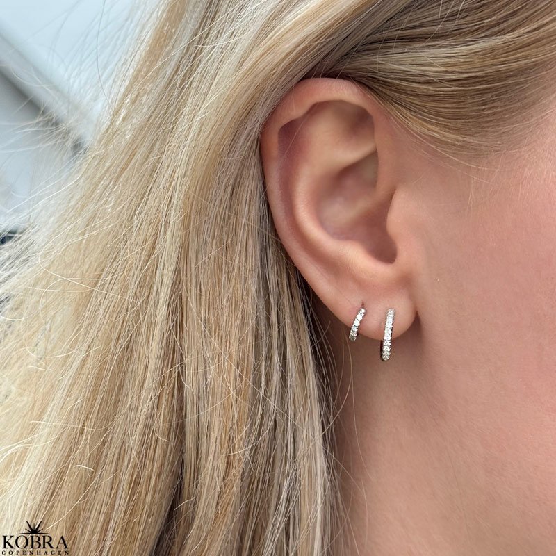 "Taylor" 2i1 reringe, hoops med earcuff