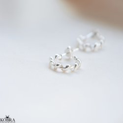 "Curly" twisted slv reringe / restikker