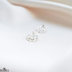 "Curly" twisted slv reringe / restikker