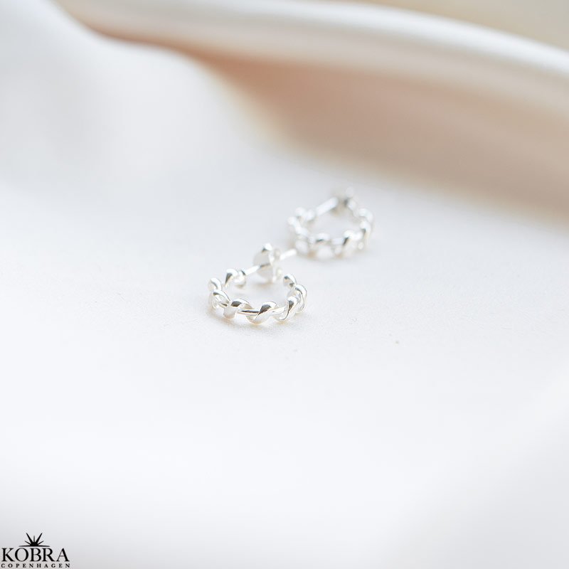 "Curly" twisted slv reringe / restikker