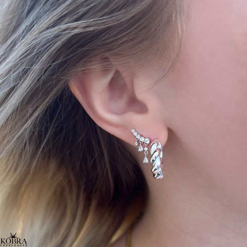 "Nora" slv reringe med hngende drbe-sten