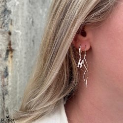 "Alias" silver earrings / hoops with your letters