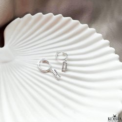 "Alias" silver earrings / hoops with your letters