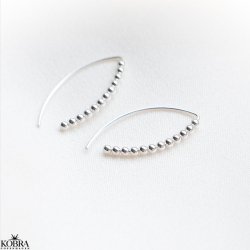 "Jojo" aflange slv-reringe med sm kugler