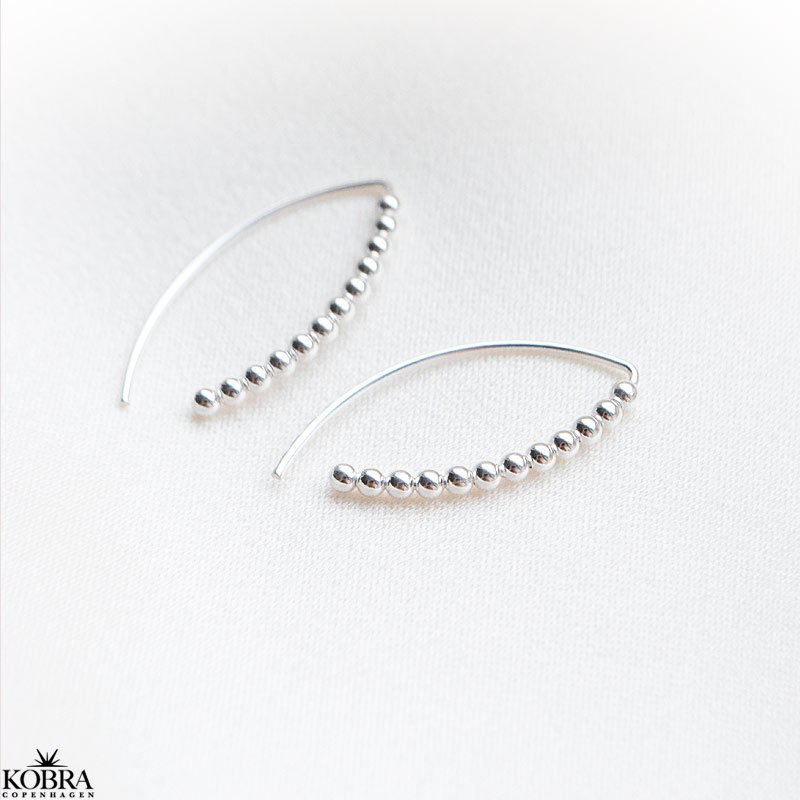 "Jojo" aflange slv-reringe med sm kugler
