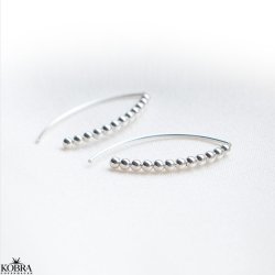 "Jojo" aflange slv-reringe med sm kugler