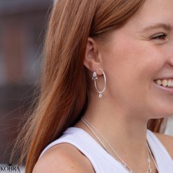 "Dripple" silverearrings with drop-shaped stones