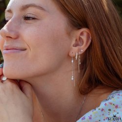 "Lisa" rehnger i sterling slv med "diamant"