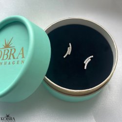 "Stormy" slv reringe med hvide zirkonia sten