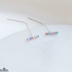 "Brilliant" slv retrde med farvet sten