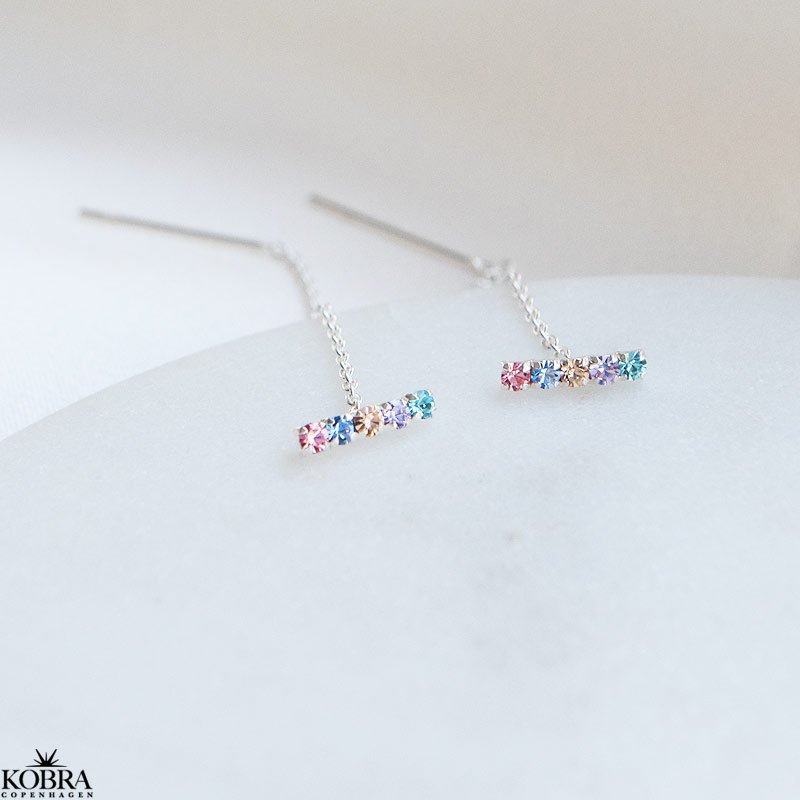 "Brilliant" slv retrde med farvet sten