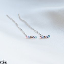 "Brilliant" slv retrde med farvet sten