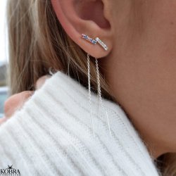 "Brilliant" slv retrde med hvide sten