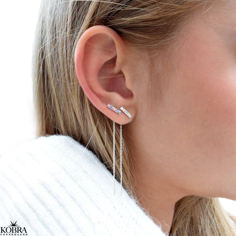 "Brilliant" slv retrde med hvide sten