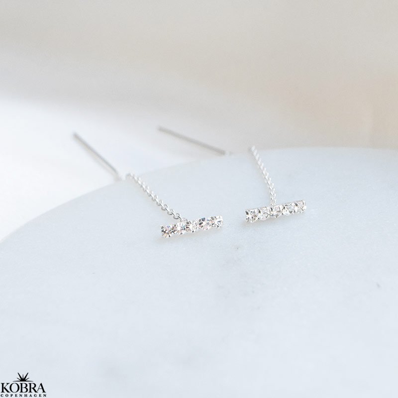 "Brilliant" slv retrde med hvide sten