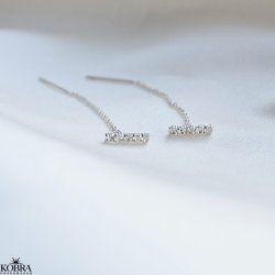 "Brilliant" slv retrde med hvide sten