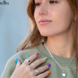 "Tonya" hammerslet ring i sterling slv