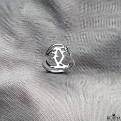 "Close To You" handmade silver ring with your letters