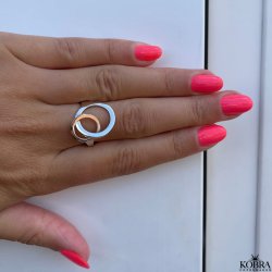 "Unity" silver ring with circles