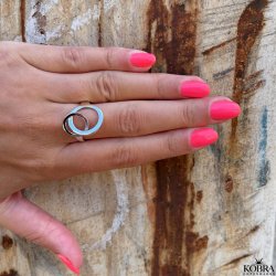 "Unity" silver ring with circles