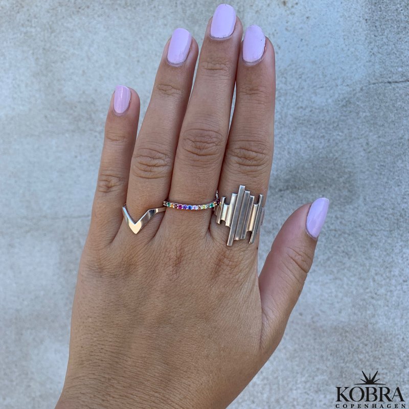 Hndlavet "Lennox" ring i slv