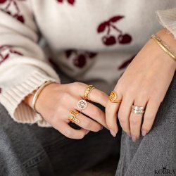 "Tree Of Life" slv ring med Livets Tr