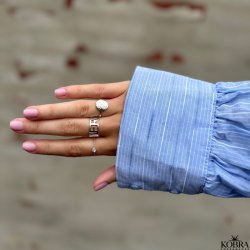"Soho" ring with name in silver