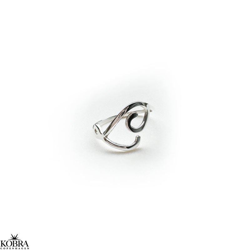 "The Letter" hndlavet bogstav ring i sterling slv