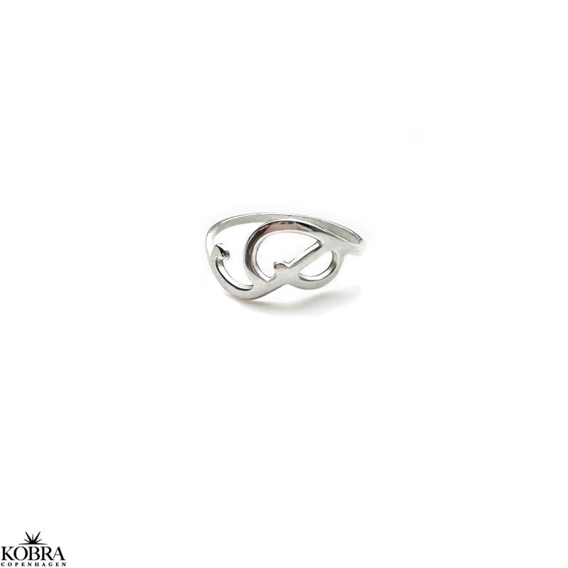 "The Letter" hndlavet bogstav ring i sterling slv