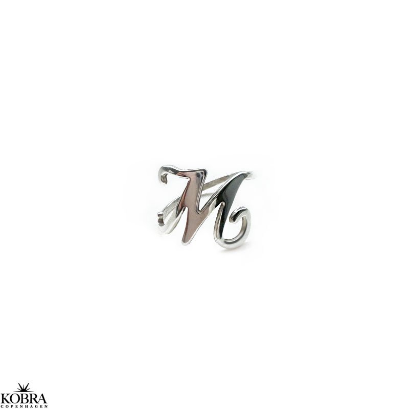 "The Letter" hndlavet bogstav ring i sterling slv