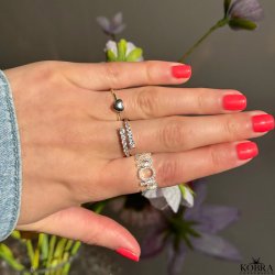 "Mor" s�lv ring med zirconia stein til mor