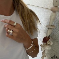 "Nagini Organic" sterling slv slange ring