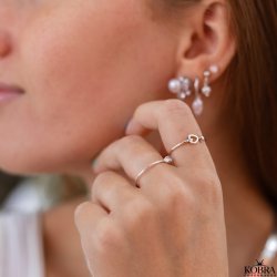 "Samira" slv ring med hjerte